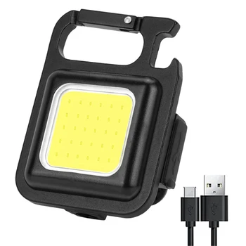 Mini Led Radno Svjetlo Prijenosni Džepnu Svjetiljku USB Punjiva Lampa Za Ključeve Kampiranje Izvan Pješačenje COB Fenjer