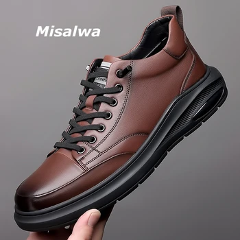 Misalwa/ Casual Muške Dizajnerske Cipele U Britanskom Stilu Od Prave Kože, Tenisice Visoke Kvalitete, Omladinska Muška Moda Casual Cipele, Jastuk