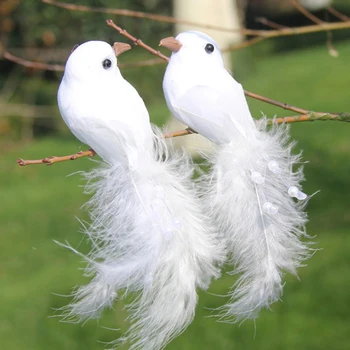 Modeliranje pero ptica bijela golubica umjetna pjena golub svadbena dekoracija rugati kućni božićni ukras isporuke