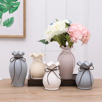 Moderna Keramičkih Vaza, Bijela/plava Porculanske Vaze za Cvijeće, Centralne Proizvoda za Vjenčanja, Obrt, Suho Cvijeće, Pribor za Uređenje Doma