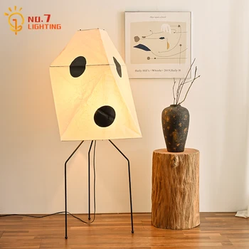 Moderna Kutna Lampa Akari Noguchi Yong, Stoji Lampa za Dnevni boravak/Blagovaonicu, Dizajn podna lampa od Rižina Papira na Nozi, Kauč-bar