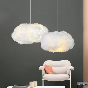 Moderni Pamuk viseći svijećnjak u Obliku Oblaka, Kreativni Dizajn Visećih Svjetiljki, Dječja soba, Kafić, Dekor za Spavaću sobu, za Djevojčice, Viseće Svjetiljke Led