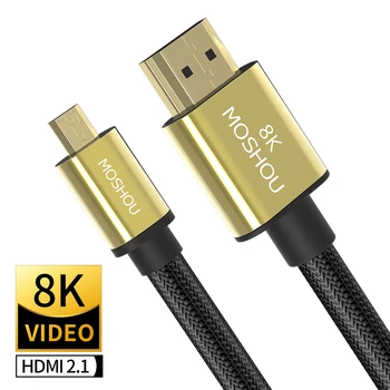 Moshou 8 Na Micro HDMI na HDMI Kabel između Muškaraca Kabel 1 M, 1,5 m, 3 M, 5 M 3D 1080 P 1,4 Verzija za Tablet, Fotoaparat Micro HDMI Kabel