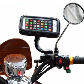 Motocikl Držač Telefona Stalak Moto Bike retrovizor Podrška za iphone Samsung Motocikl Telefon Torba Vodootporna Torbica