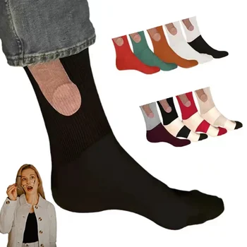 Nove Smiješne Čarape sa penisa za Muškarce, Novo, Poklon Čarape, Muške čarape za izvlačenja, Božićne darove, 1 par, EU 39-46, SAD 7-10,5