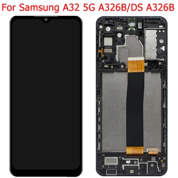 Novi Originalni A326B LCD Za Samsung Galaxy A32 5G LCD zaslon s okvirom SM-A326B/DS A326U zaslon Osjetljiv na dodir Digitalizator Ploča