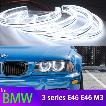 Oblik Potkove 6000 Na White Crystal Led Angel Eye Svjetlost za BMW Serije 3 E46 316i 318i 320d 320i 323i 328i 330i 325xi 330d