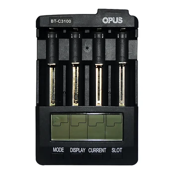 OPUS BT-C3100 Inteligentni Punjač Za litij-ionske baterije, Zaslon s četiri Utora Tester Kapaciteta za popravak Baterija