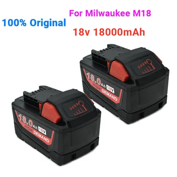 Originalni Litij-ionska baterija 18 18000 mah za Alat Milwaukee M18 48-11-1815 48-11-1850 2646-20 2642- 21-КАРАТНАЯ Restaurativnu baterija M18
