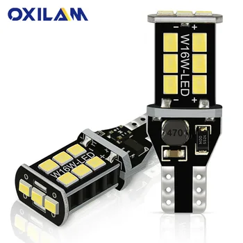 OXILAM 2 kom. Canbus T15 LED Svjetla za vožnju Unazad W16W 921 912 Sigurnosna Svjetiljka Svjetiljka za Auto Vanjski Svjetlo Super Svijetle 6 W 12 Bijela