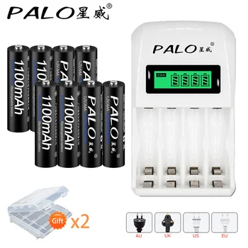 PALO 1100 mah 1,2 AAA Punjive Baterije NI-MH AAA Baterija baterija baterija baterija baterija Baterija s LCD zaslonom Smart 1,2 Punjač