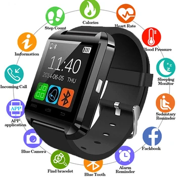 Pametni Satovi Bluetooth Smart Watch U8 Za iPhone IOS Android Smartphone Nositi Sat Носимое Uređaj Smartwatch PK GT08 DZ09 A1