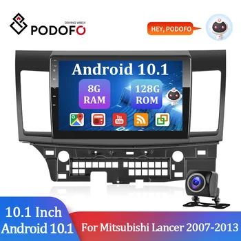 Podofo 2din Android 10,1 Auto Radio Media Player Carplay Za Mitsubishi Lancer 2007-2013 Navigacija GPS WiFi BT DSP CANBUS