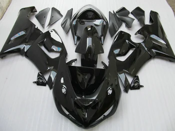 Potpuno novi plastični kit обтекателей za Kawasaki ninja ZX6R 05 06 sjajne crne oplata telo ZX6R 2005 2006 TP12