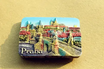 Prag (Prag) Češki Turistički Turistički Suvenir 3D Smola Dekorativni Hladnjak Magnet Za Hladnjak Zanat DAR Ideja Kućni Dekor