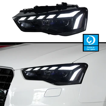 Prednji prednji far Za Vozila AUDI A5 A5L LED 2008-2016 Stil prednjih svjetala, Dinamično svjetlo Pokazivača Smjera Objektiv Auto Oprema Sklop