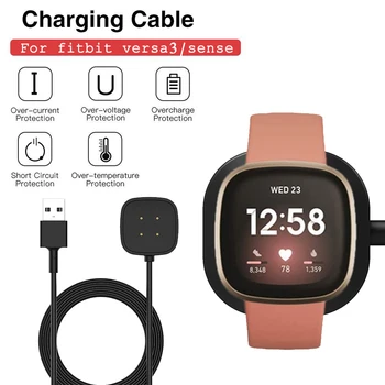 Prijenosni Stalak za punjenje Kabel priključne stanice Za Fitbit Versa 3/Sense Punjač i Stalak Za Podmetače Za Sense USB Magnetska Pribor Za Pametne sati