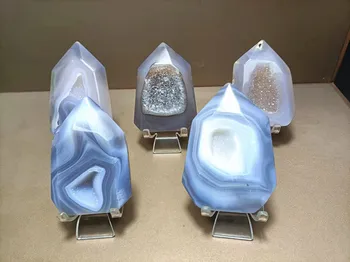 Prirodni kvarcni kristal energije Ahat crystal rupu Reiki čarobni štapić točka ozdravljenja, home dekor čakre