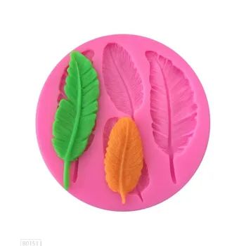 Ptica Perje čokolada DIY fondan alata za ukrašavanje torte cvjetne čipke rub silikonska forma posuđe za pečenje