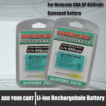 Punjiva Baterija 3,7 850 mah za sustave Nintend Game Boy Advance SP s litij baterija Odvijač