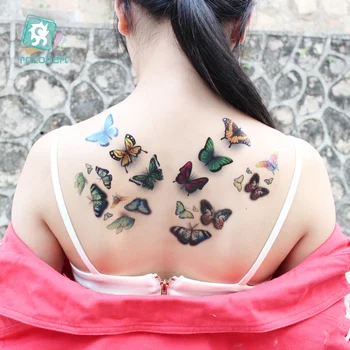 Rocooart Ljubičasta Krila Tetoviranje Flash-U Prahu, Vodootporne Privremene Tetovaže Lijepe Naljepnice Tetovaža Dizajne Za Žene Body Art Lažni Tetoviranje