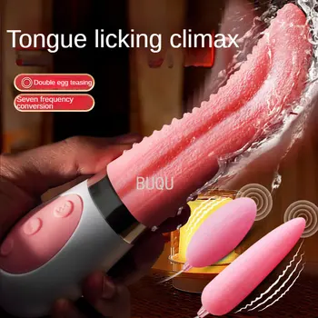 Seks-Igračke Vibrator s Jezikom za Žene, Lizanje Pussy, Stimulans G-Točke, Stimulans Bradavica, Vagina, Klitoris, Masturbator, Dildo, Vibrator za Odrasle