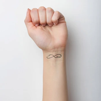 Simbol Ljubavi Beskonačnosti Vodootporan Privremene Tetovaže Muški Ženski Body Art Naljepnica Par Lažnih Tetovaža Kit Rukava Savjeti Alati