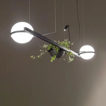 Skandinavski bar biljka luster cvijeće noćni bar kreativni jednostavan staklena kugla oraha glazba blagovaona lampe