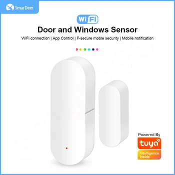 SmarDeer WiFi Vrata senzor Smart Door/Windows Detektori za Tuya smart WiFi Windows Senzor za alarm radi Alexa i Google home