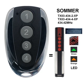 SOMMER TX03-434-2- XP TX03-434-4- XP 434 Mhz daljinski za Garažna vrata 434,42 Mhz 10-30 m Ručni odašiljač SOMMER 434 Mhz