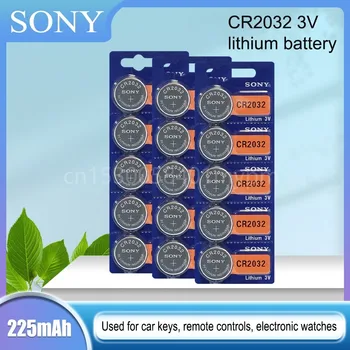 SONY Original CR2032 3V Lithium Baterije za sat Ključeve od auta Kalkulator, Sat Računalo CR 2032 DL2032 ECR2032 BR2032 Dugme Ćelija