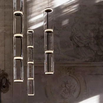 Stakla Viseći Svijećnjak Italija Uvoz Milan Dizajner Moderna Spavaća Soba/Dnevni Boravak Led Privjesak Downlight Art Dekor Viseće Svjetiljke Ovjes