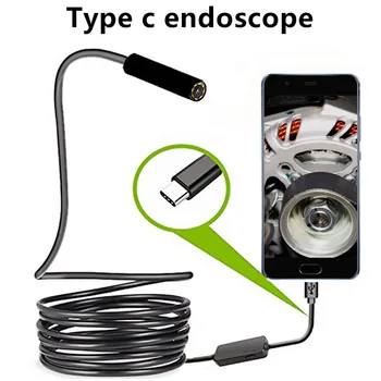 Tip-C Endoskopa USB Inspekcije Бороскоп Skladište Fleksibilna Cijev Automobila 480 P dva Objektiva Provjeriti Popravke za Android PC Laptop Macbook