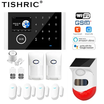 TISHRIC Bežični WIFI Osnovna GSM Alarm Za Tuya Smart Life Kit Senzora Sigurnosti Alexa i Google