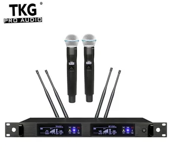 TKG True Diversity 626-668 Mhz 780-822 Mhz QLX-24D dual channel микрофонная sustav, bežični mikrofon professional sa 4 antene
