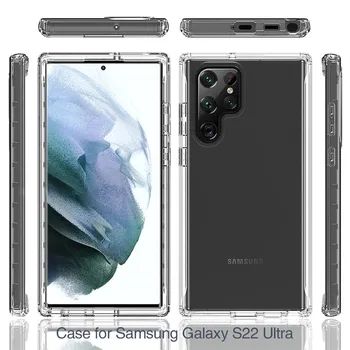 Torbica s Kristalima za Samsung S22 Ultra Bumper Cover 360 Zaštita Prednjeg Zaslona Kaljeni Film poleđina Samsung Galaxy S22 Plus Ultra 5G