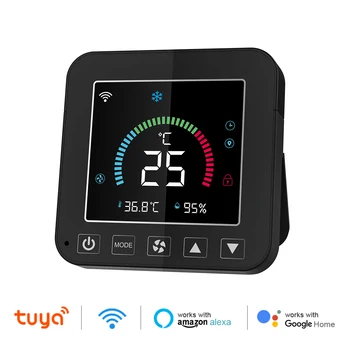 Tuya Wifi IC Termostat Kontroler Klima uređaja LCD Zaslon Osjetljiv na dodir Bežični Daljinski Upravljač Senzor temperature i vlažnosti Alexa Google