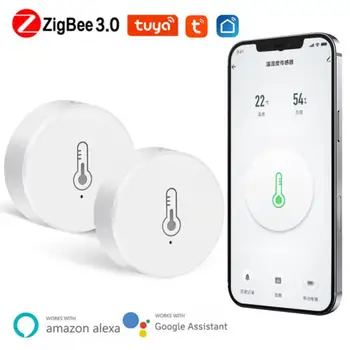 Tuya Zigbee Senzor za Temperaturu I Vlagu, Detektor Domaće Гигрометра, Daljinski Upravljač Smart Life Alexa Google Home