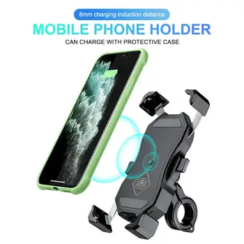 Univerzalni Motor Bike Bike Držač Za iPhone Samsung Xiaomi Stalak Za Mobilni Telefon Bežično Punjenje Telefona Biciklistička Postolje