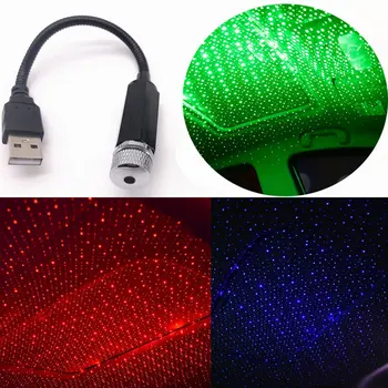 USB LED Auto Krov Zvjezdano Nebo Lampa Laserski Projektor Galaxy Light Ukras Podesiv Krovni Soba Stropna Dekoracija noćno svjetlo