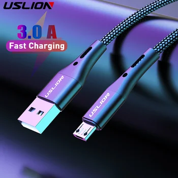 USLION 3A Micro USB Kabel Za Brzo Punjenje Kabel Za Prijenos Podataka Za Samsung Android Xiaomi Redmi Note 5 Microusb Type-C Punjač Za iPhone