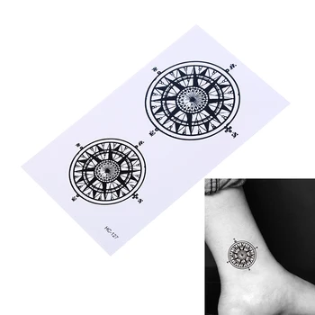 Vodootporne Privremena Tetovaža Naljepnica Crna Batler Ugovor Simbol Kompas Tattoo Naljepnice Flash Tetovaža Lažne Tetovaže za Muškarce Žene