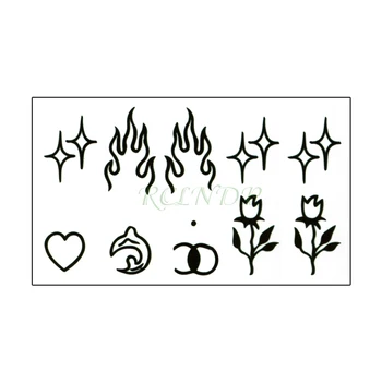 Vodootporne Privremena Tetovaža Naljepnica Plamen Ljubavi Srce Cvijet Zvijezda Element Body Art Lažne Tetovaže Flash Tattoo dizajna za Muškarce Žene