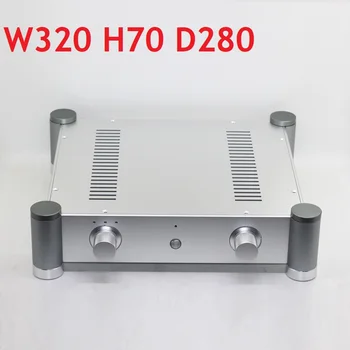 W320 pa se nadamo da h70 D280 DAC U obliku Školjke Pjeskarenje Obrada Aluminijske Šasije Napajanje DIY Pretpojačalo Kućište Pojačala Stražnja Ručka Pojačalo Meko Upravljanje