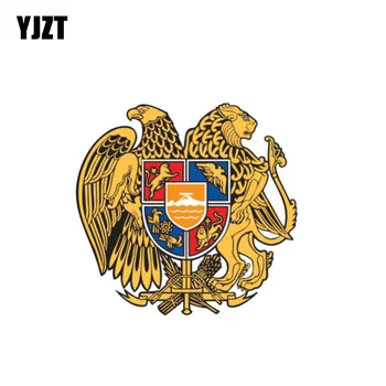 YJZT 10 cm * 9,7 cm Kreativni Zastava Armenije Grb Naljepnica Auto Oznaka Za Polaganje 6-1090