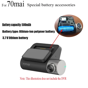 Za 70mai Dash Cam Pro Profesionalni pribor 3,7 U litij baterija HMC1450, auto video snimač, auto-rekorder, posebno litij baterija 500 ma