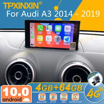 Za Audi A3 2014-2019 Android Auto Radio 2 Din Stereo Prijemnik Авторадио Media Player GPS Navi Zaslon glavnog uređaja