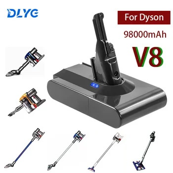 Za Dyson V8 Zamjena Baterije Pod Ručni Usisavač 21,6 U 98000 mah Bežični Punjač za Baterije Li-Ion Punjiva Baterija
