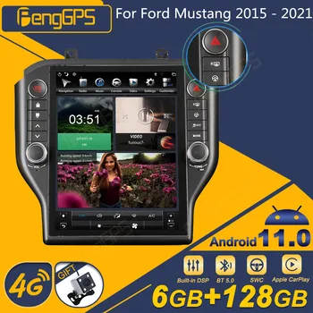 Za Ford Mustang 2015-2021 Android Auto radio Tesla Ekran 2Din Stereo prijemnik Авторадио Media player GPS Navi Blok