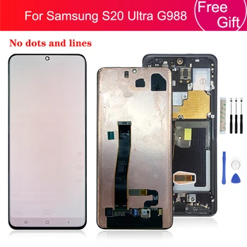Za Samsung Galaxy S20 Ultra LCD Zaslon Osjetljiv na Dodir Digitalizator Sklop G988 G988F G988B/DS Zaslon s Okvirom rezervni Dijelovi za Popravak 6,9 